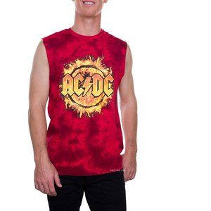 AC/DC Highway to Hell Tie Dye metal rock Official Tank Top 2XL NWT